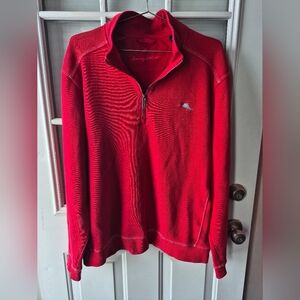 Tommy Bahama Tobago Bay Red Men’s Quarter-Zip Pullover